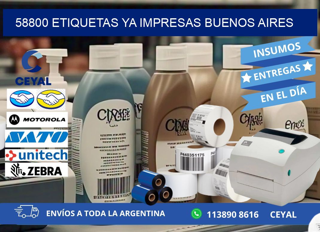 58800 ETIQUETAS YA IMPRESAS BUENOS AIRES