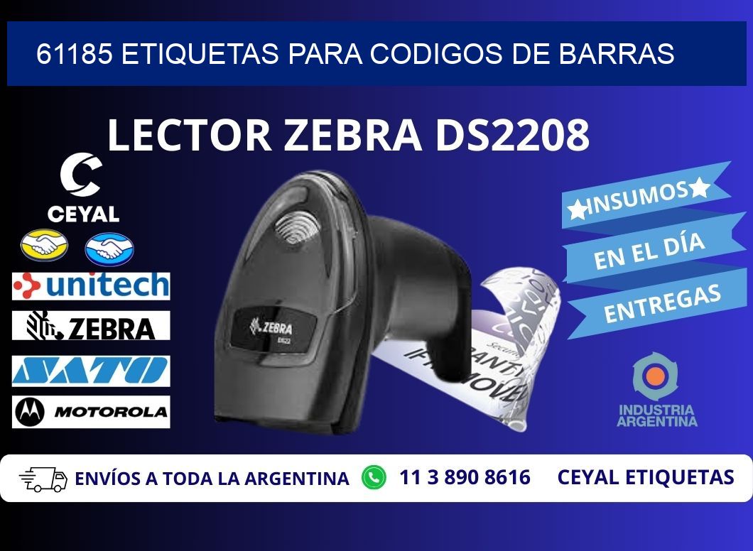 61185 ETIQUETAS PARA CODIGOS DE BARRAS