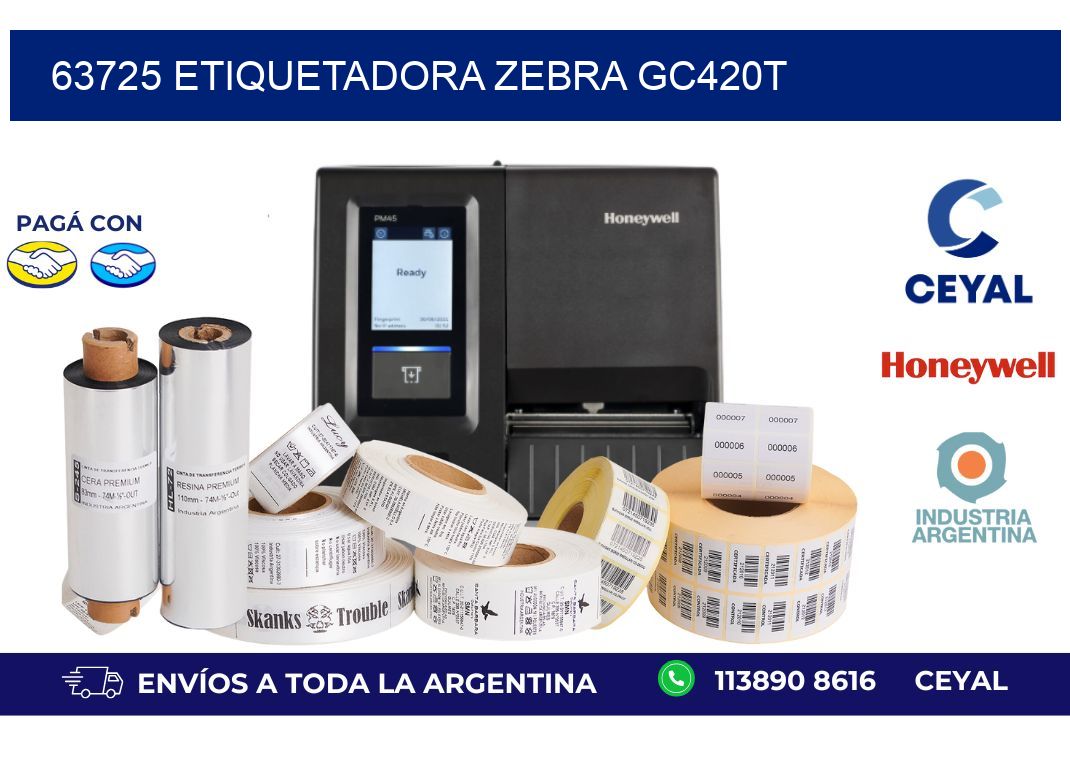 63725 ETIQUETADORA ZEBRA GC420T