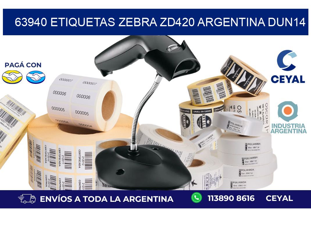 63940 etiquetas zebra zd420 argentina DUN14