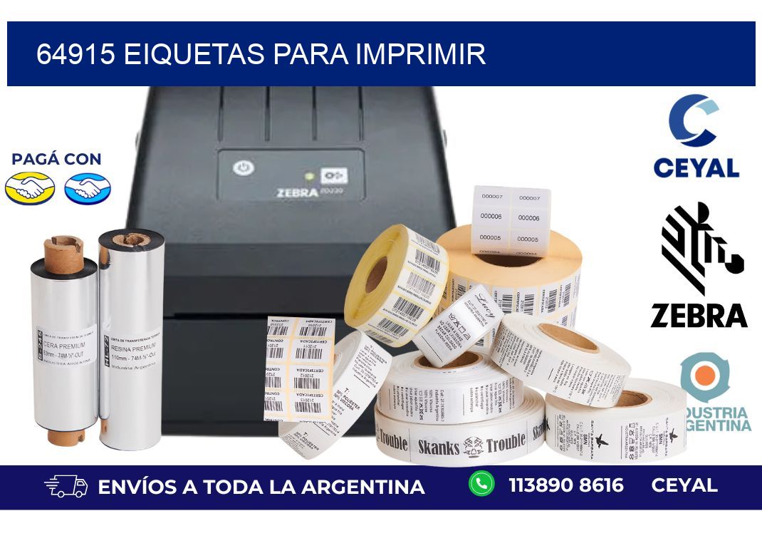 64915 EIQUETAS PARA IMPRIMIR