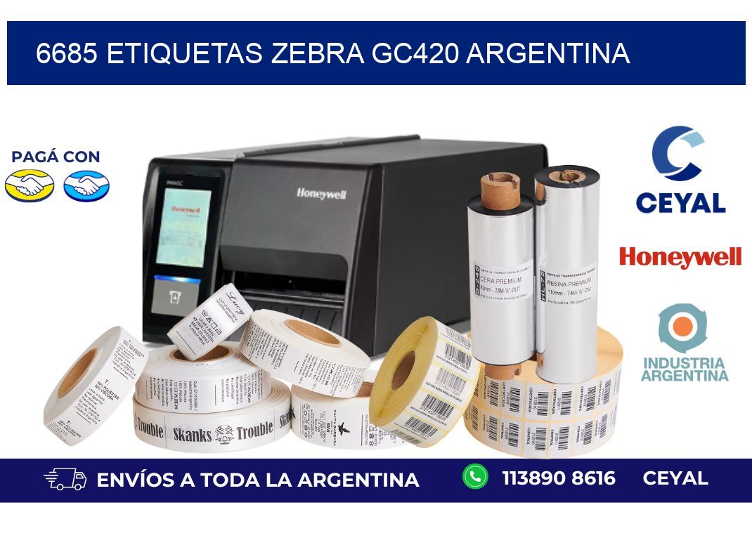 6685 etiquetas zebra gc420 argentina