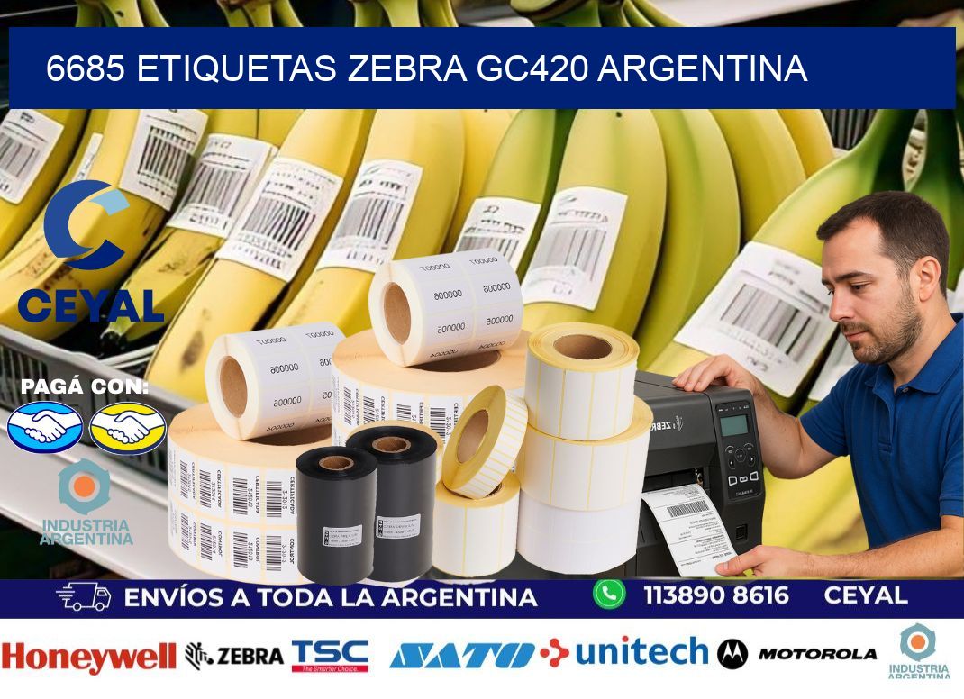 6685 etiquetas zebra gc420 argentina