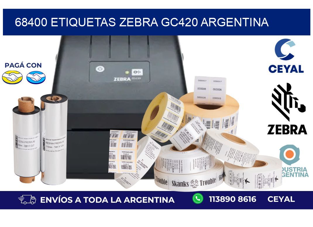 68400 etiquetas zebra gc420 argentina