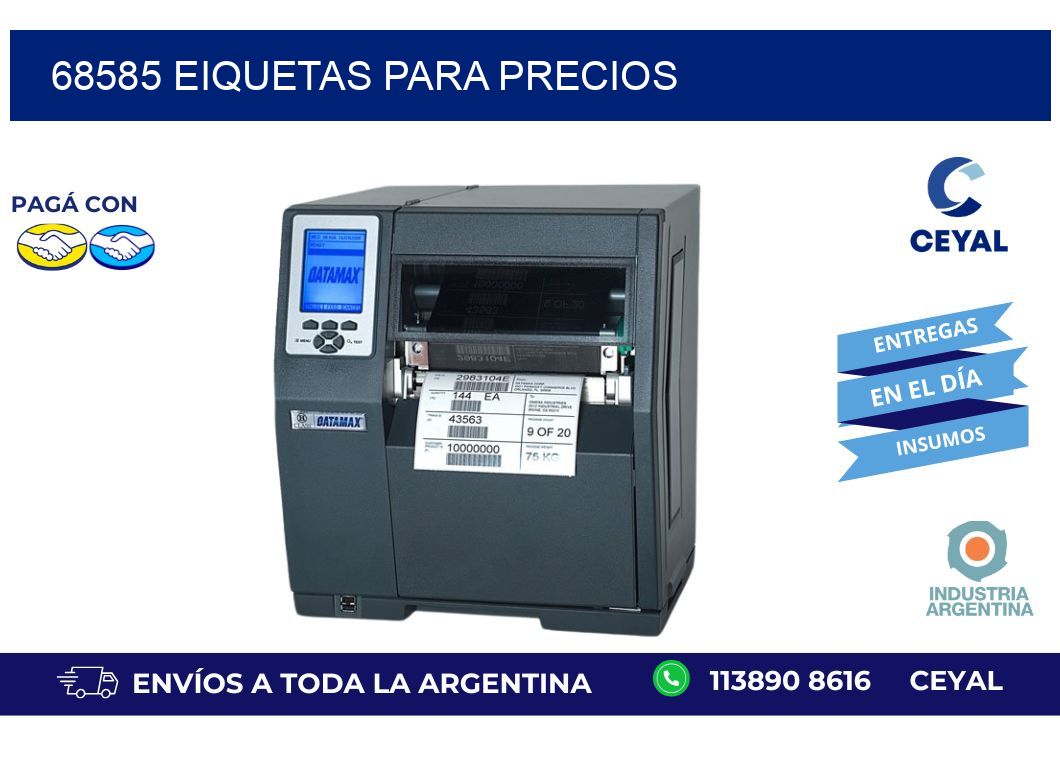 68585 EIQUETAS PARA PRECIOS