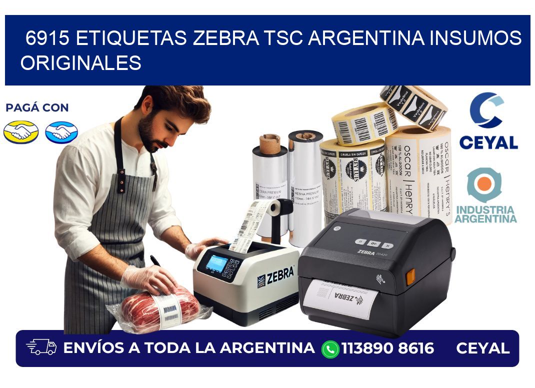 6915 etiquetas zebra tsc argentina INSUMOS ORIGINALES