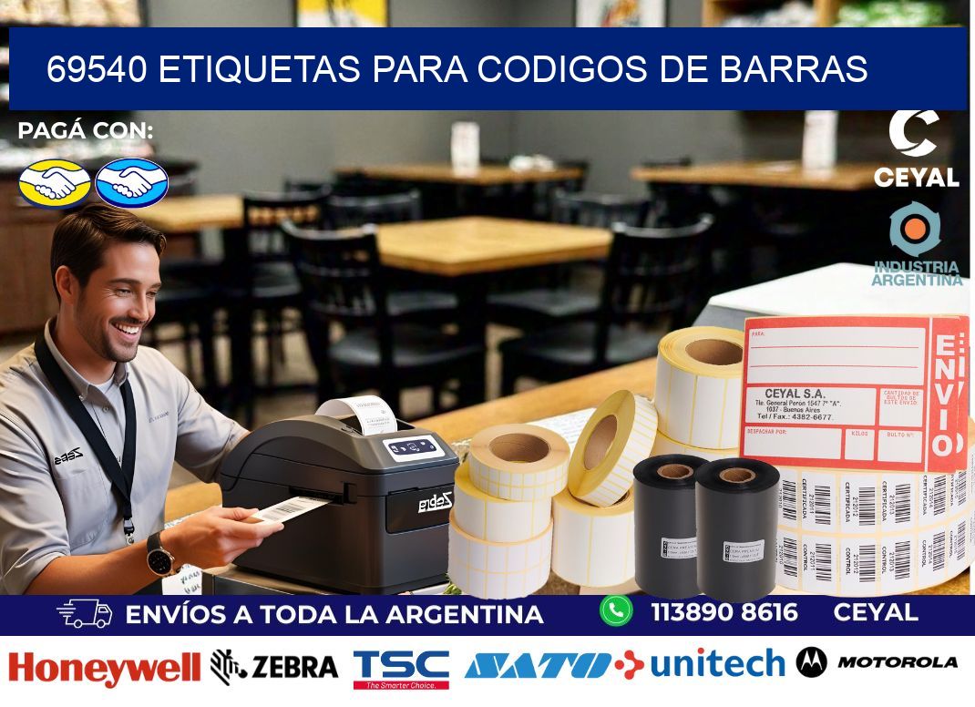 69540 ETIQUETAS PARA CODIGOS DE BARRAS