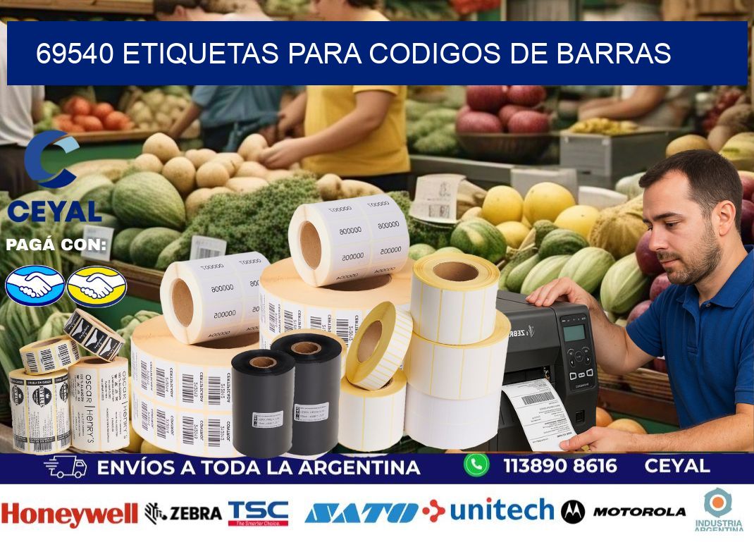 69540 ETIQUETAS PARA CODIGOS DE BARRAS