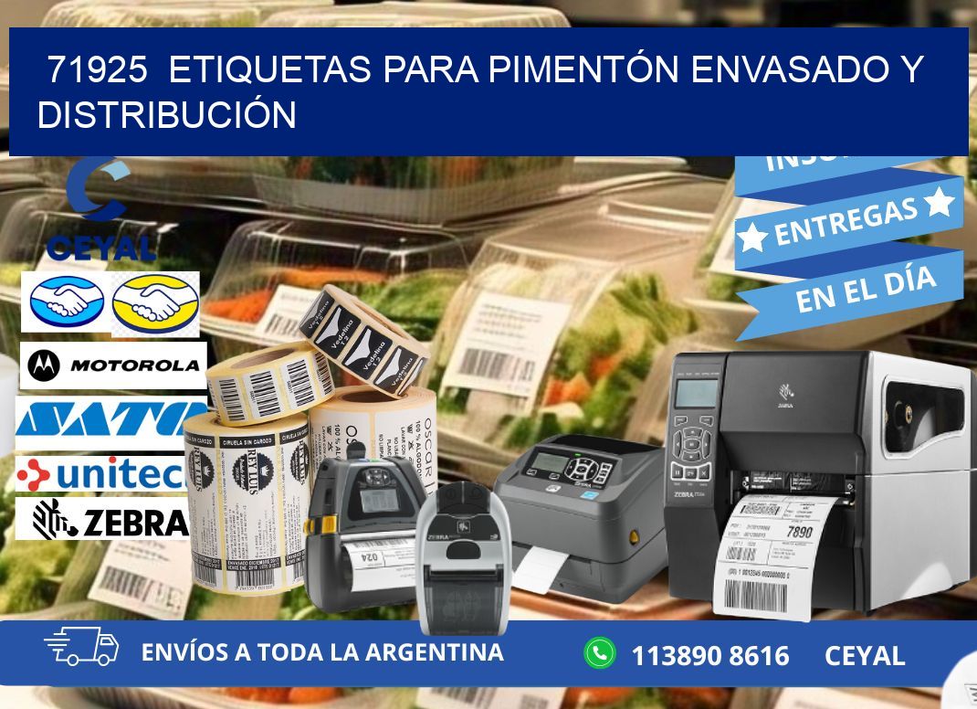 71925  ETIQUETAS PARA PIMENTÓN ENVASADO Y DISTRIBUCIÓN
