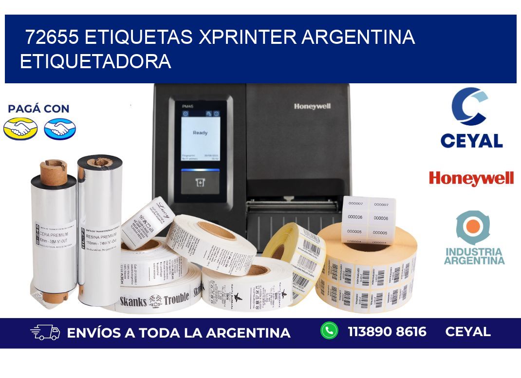 72655 etiquetas xprinter argentina ETIQUETADORA