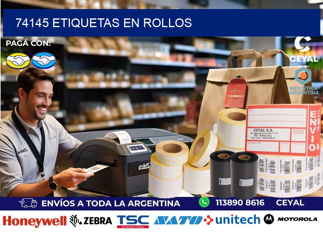 74145 ETIQUETAS EN ROLLOS