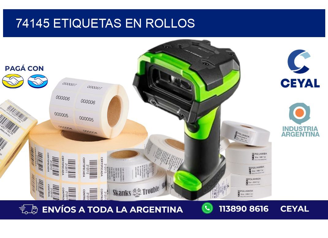74145 ETIQUETAS EN ROLLOS