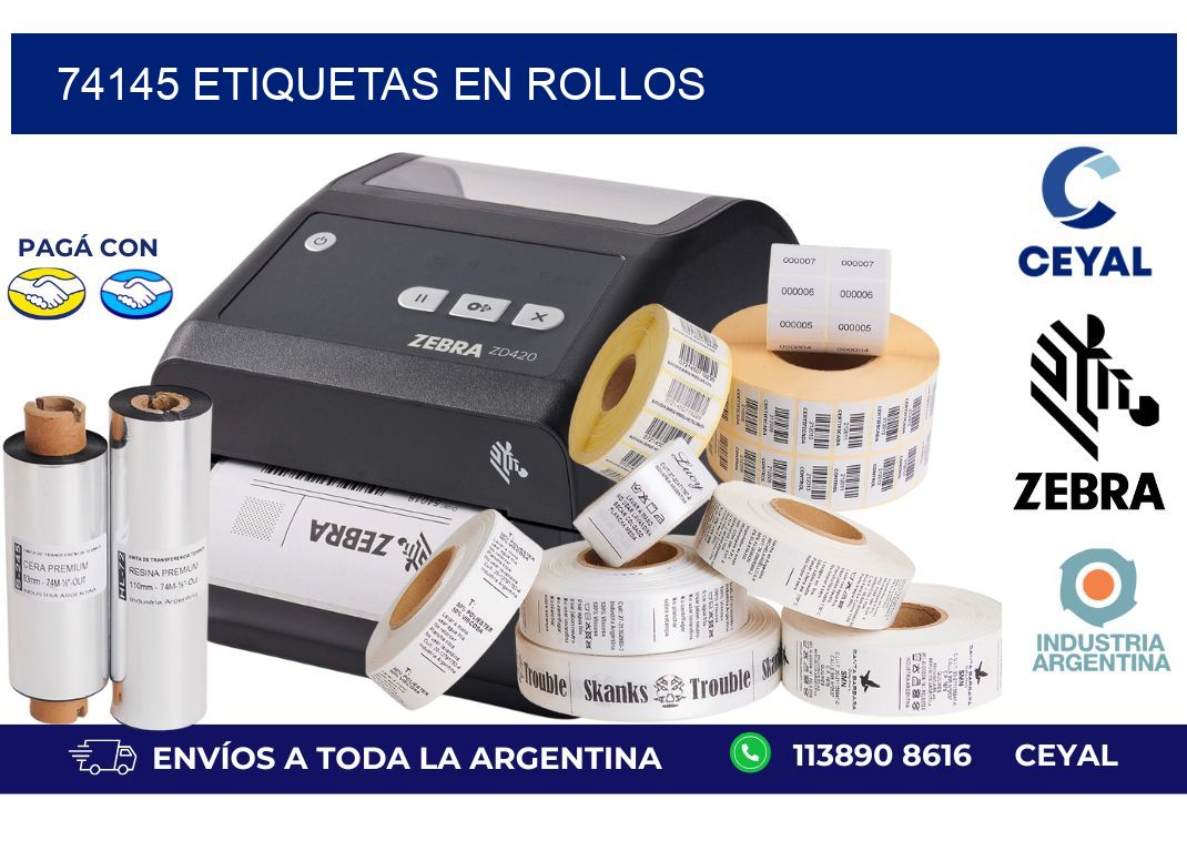 74145 ETIQUETAS EN ROLLOS