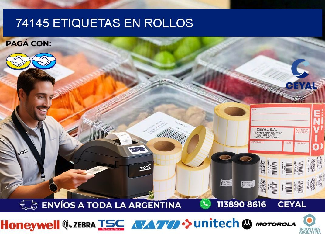 74145 ETIQUETAS EN ROLLOS