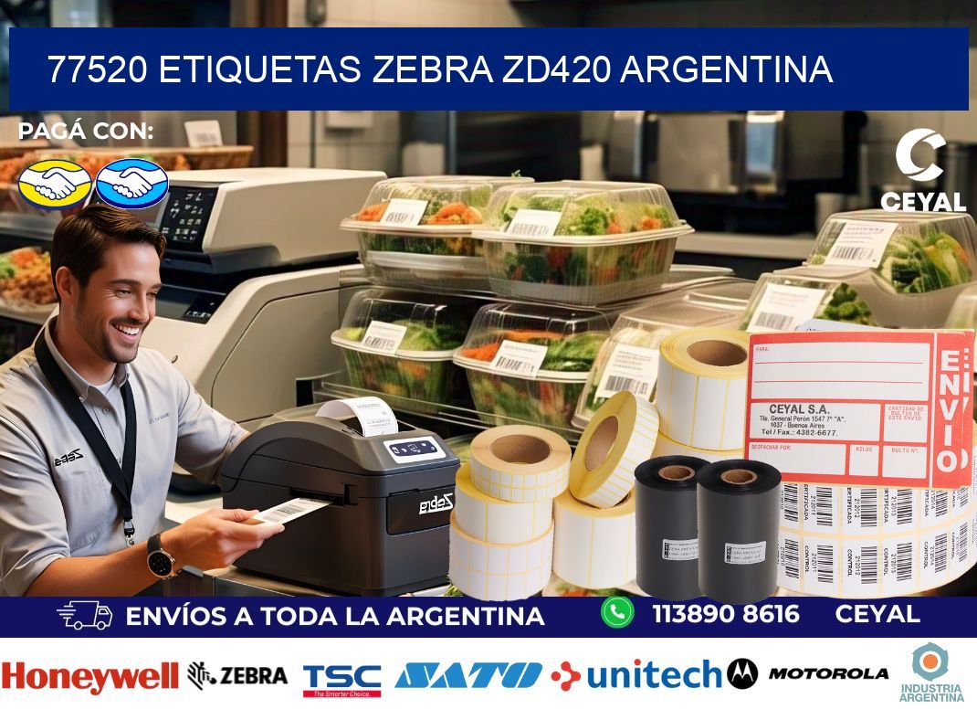 77520 etiquetas zebra zd420 argentina