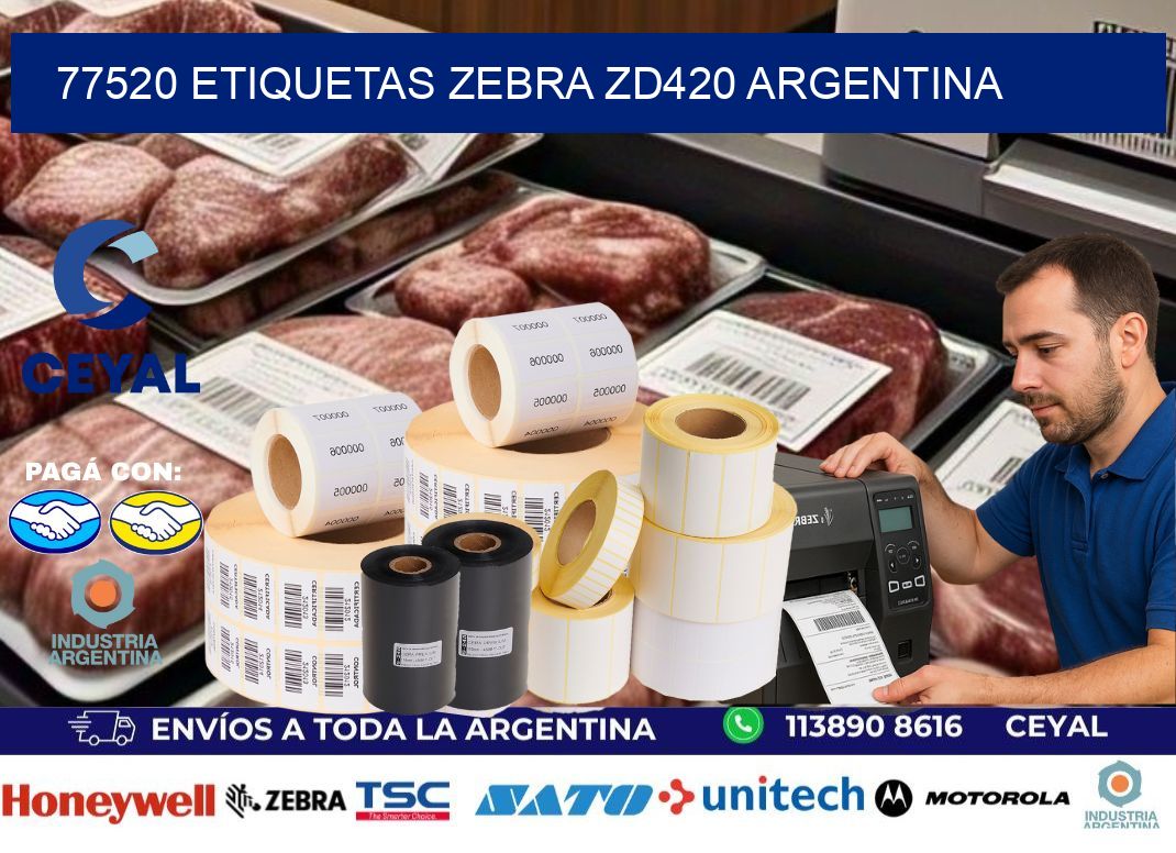 77520 etiquetas zebra zd420 argentina
