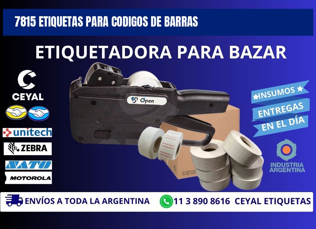 7815 ETIQUETAS PARA CODIGOS DE BARRAS