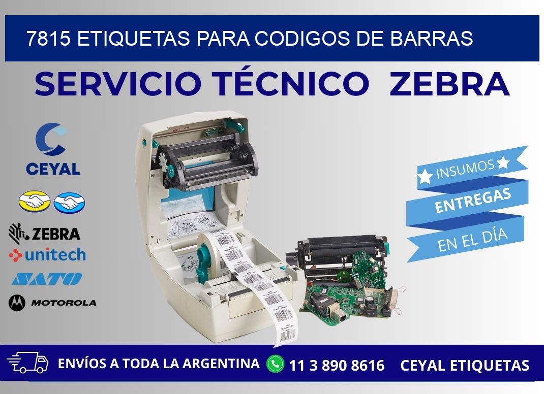 7815 ETIQUETAS PARA CODIGOS DE BARRAS
