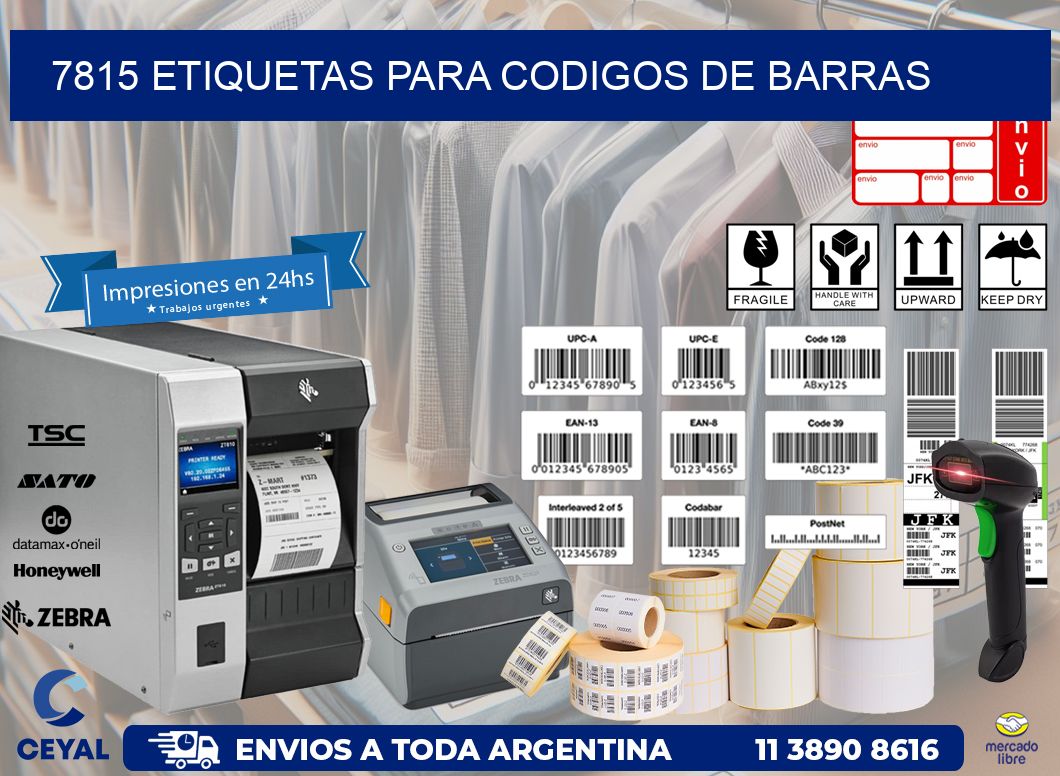 7815 ETIQUETAS PARA CODIGOS DE BARRAS