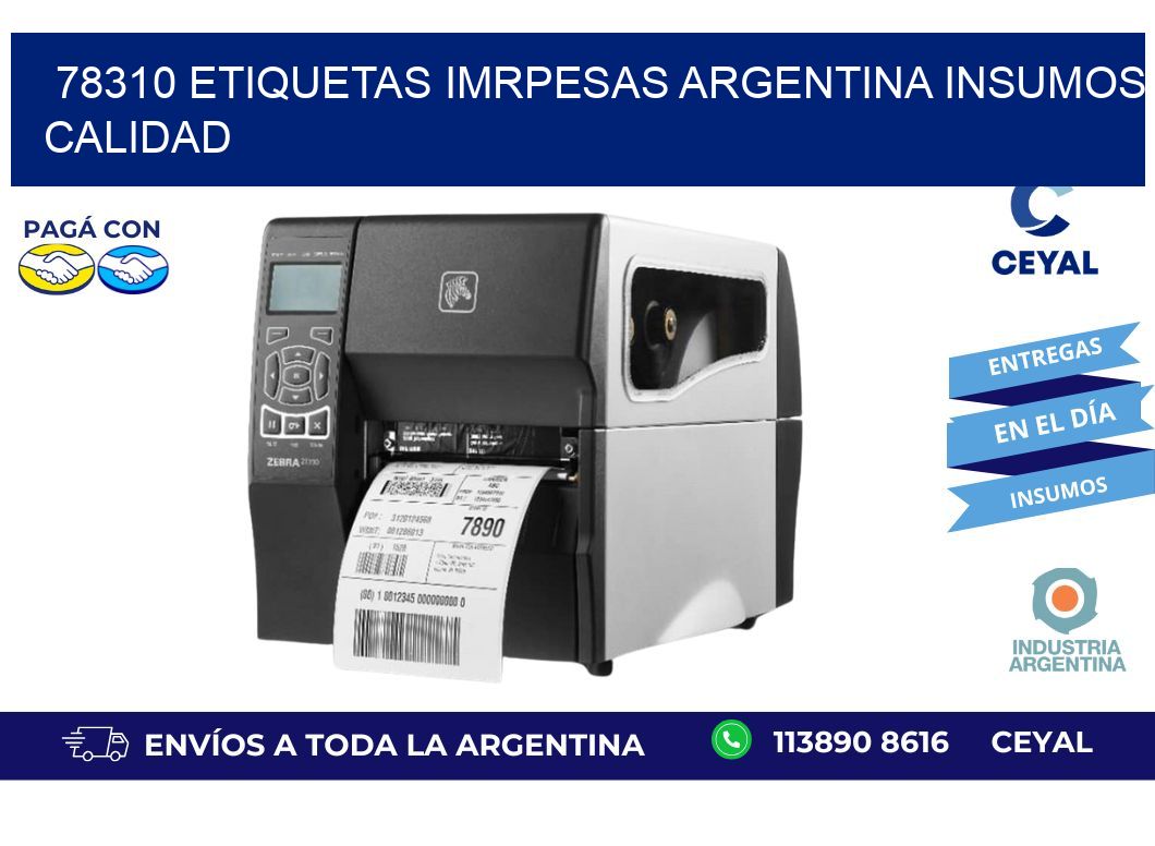 78310 etiquetas imrpesas argentina INSUMOS CALIDAD