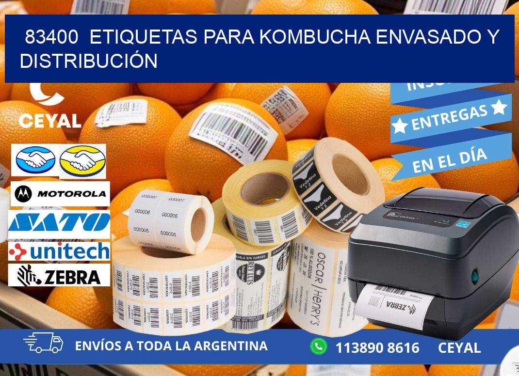 83400  ETIQUETAS PARA KOMBUCHA ENVASADO Y DISTRIBUCIÓN