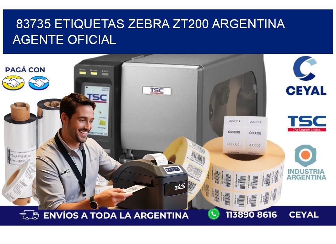 83735 etiquetas zebra zt200 argentina AGENTE OFICIAL