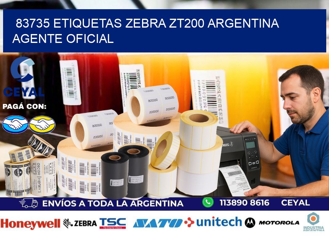 83735 etiquetas zebra zt200 argentina AGENTE OFICIAL