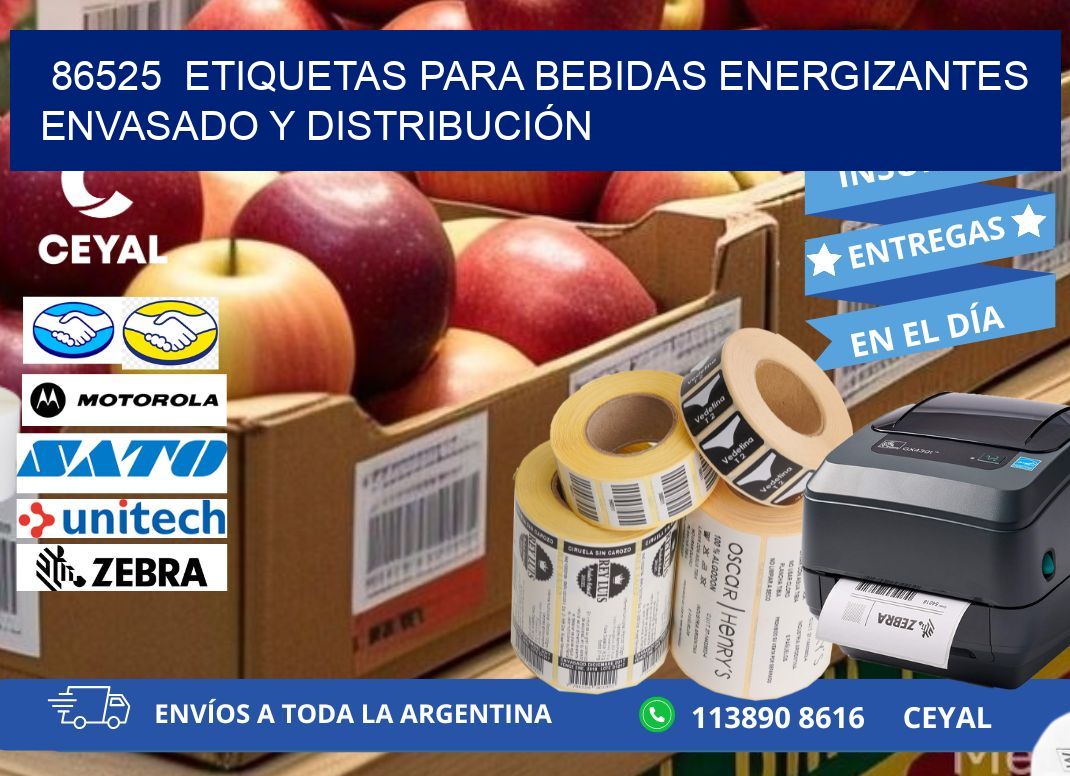 86525  ETIQUETAS PARA BEBIDAS ENERGIZANTES ENVASADO Y DISTRIBUCIÓN