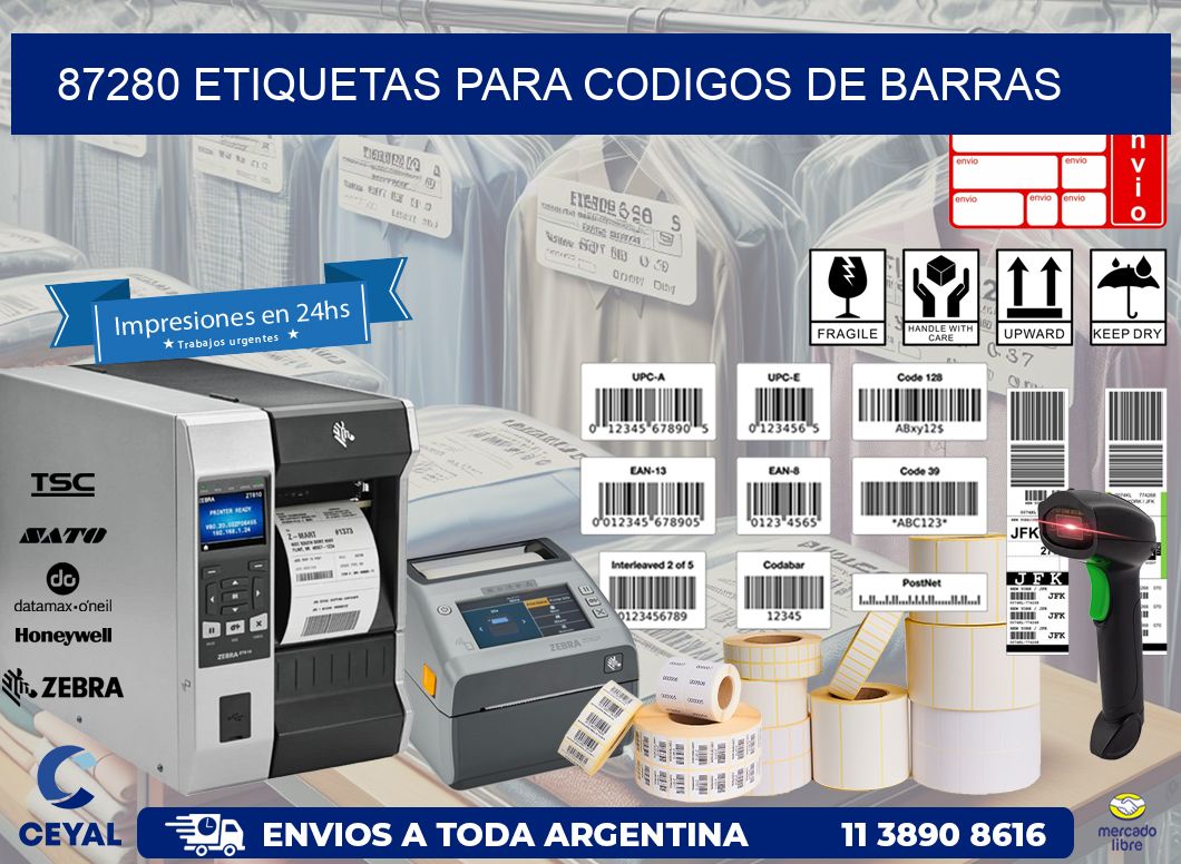 87280 ETIQUETAS PARA CODIGOS DE BARRAS