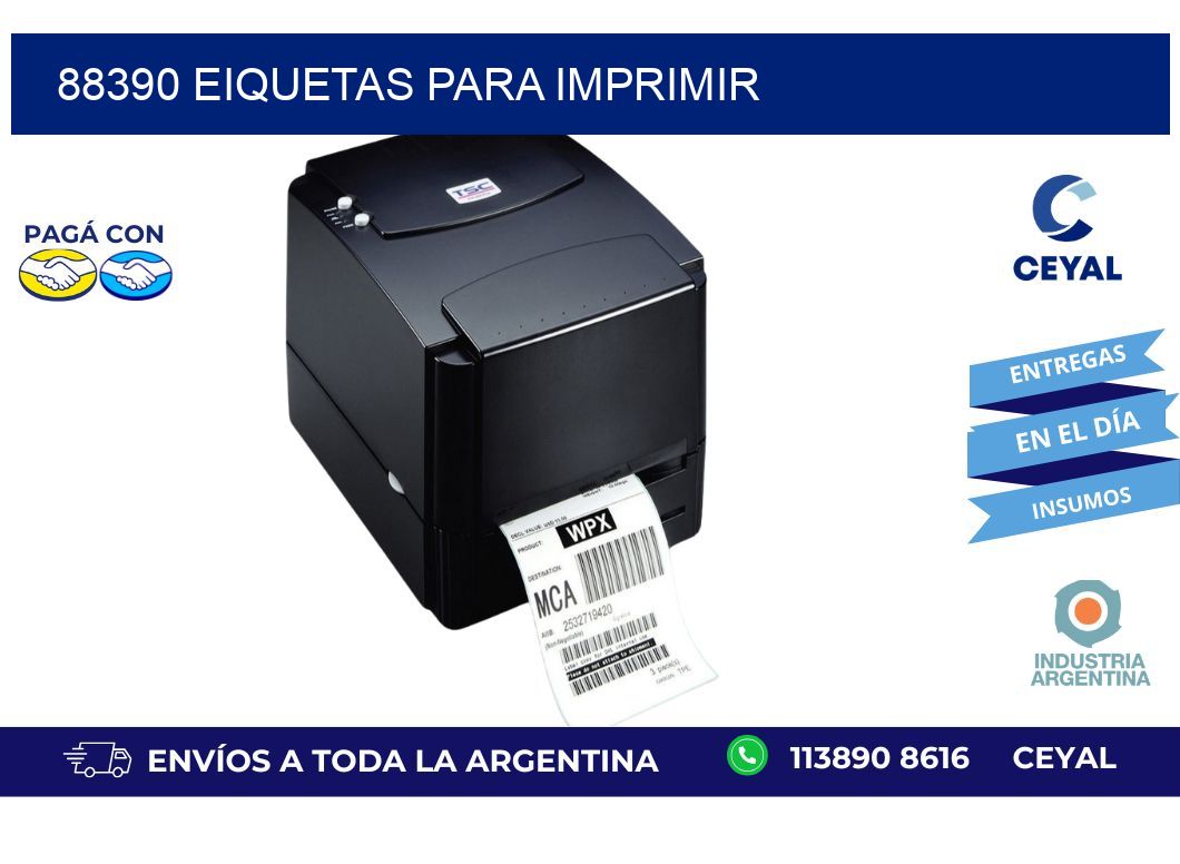 88390 EIQUETAS PARA IMPRIMIR