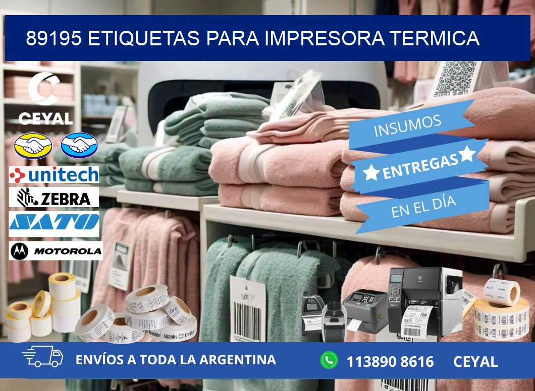 89195 ETIQUETAS PARA IMPRESORA TERMICA