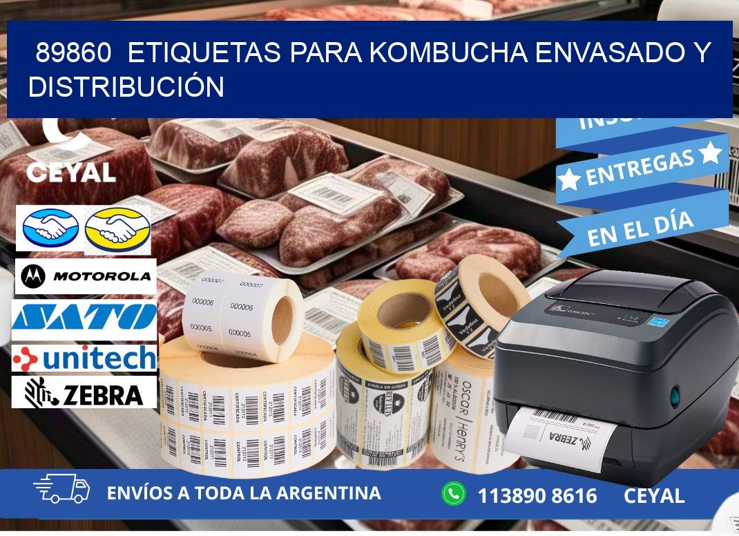 89860  ETIQUETAS PARA KOMBUCHA ENVASADO Y DISTRIBUCIÓN