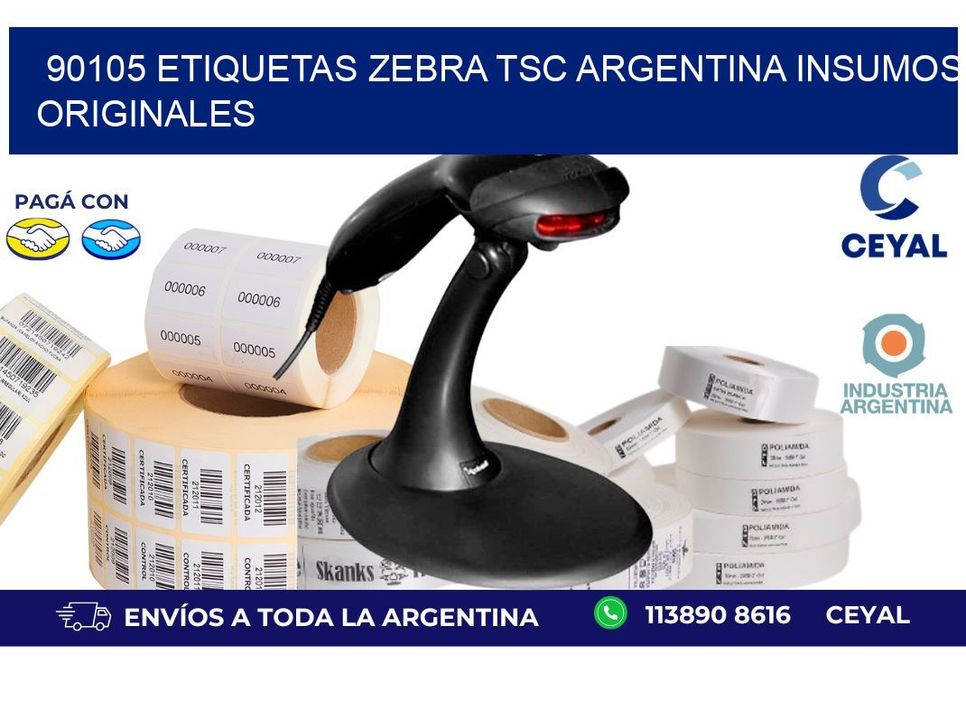 90105 etiquetas zebra tsc argentina INSUMOS ORIGINALES
