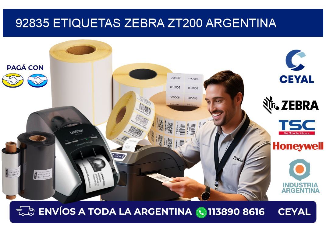 92835 etiquetas zebra zt200 argentina