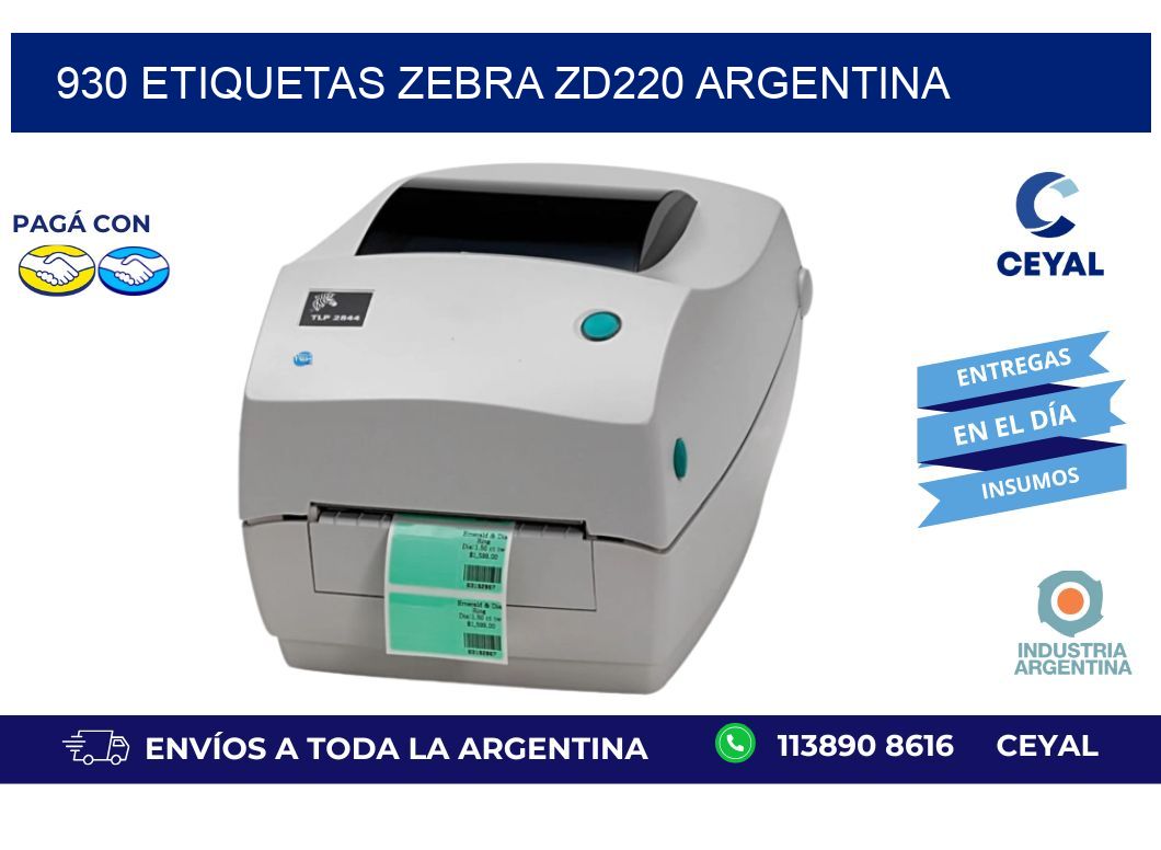 930 etiquetas zebra zd220 argentina