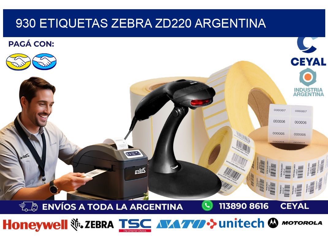 930 etiquetas zebra zd220 argentina