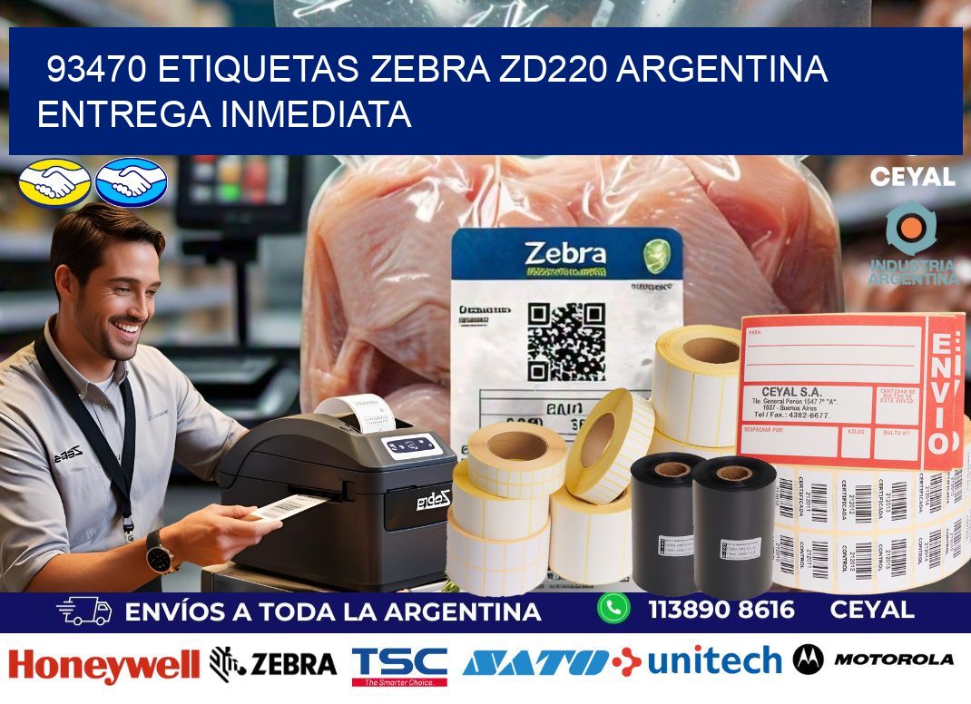 93470 etiquetas zebra zd220 ARGENTINA ENTREGA INMEDIATA