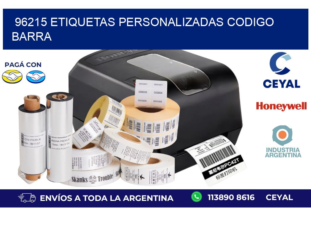 96215 ETIQUETAS PERSONALIZADAS CODIGO BARRA
