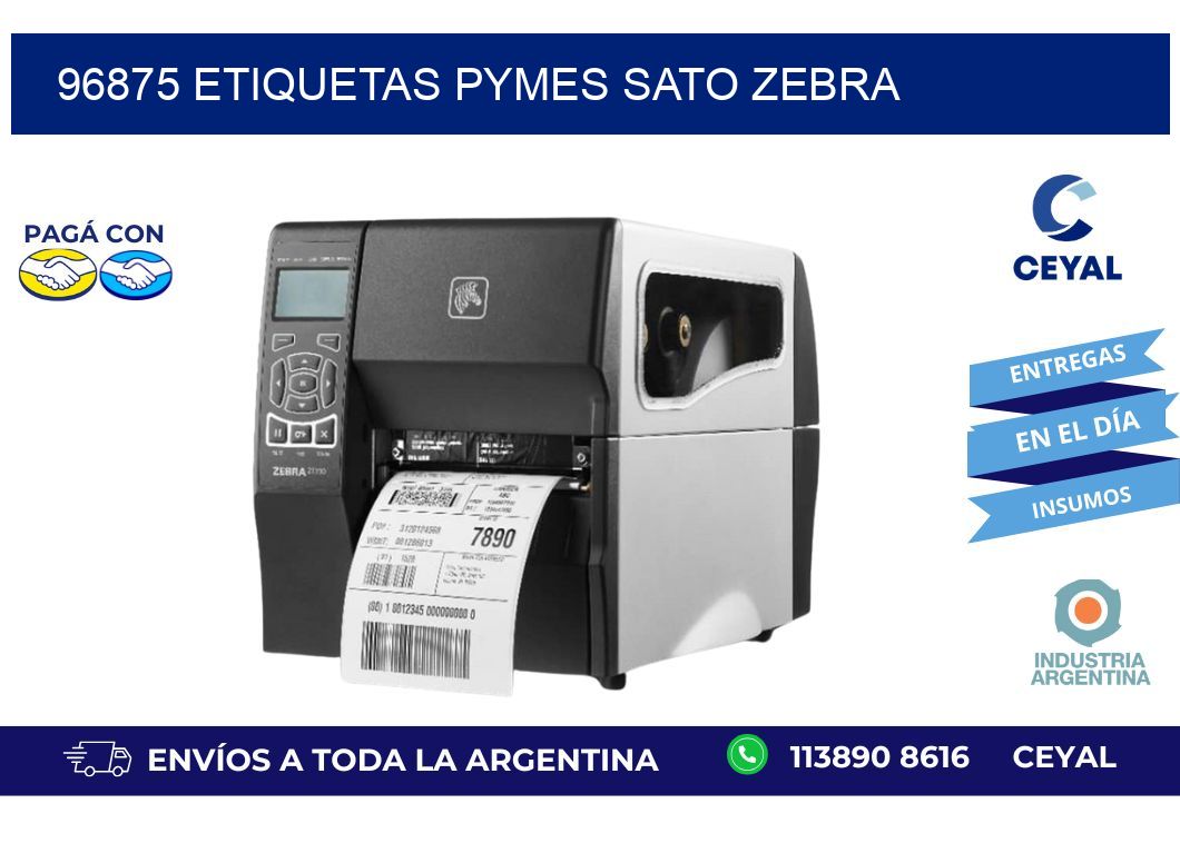 96875 ETIQUETAS PYMES SATO ZEBRA