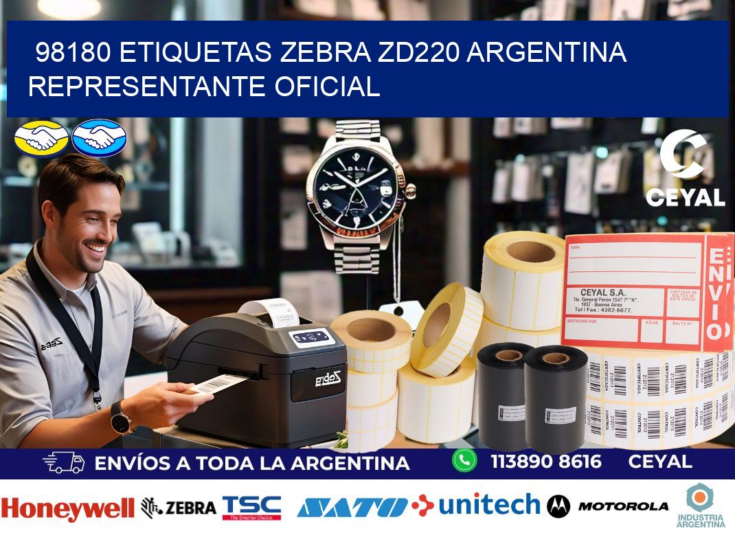 98180 etiquetas zebra zd220 argentina REPRESENTANTE OFICIAL