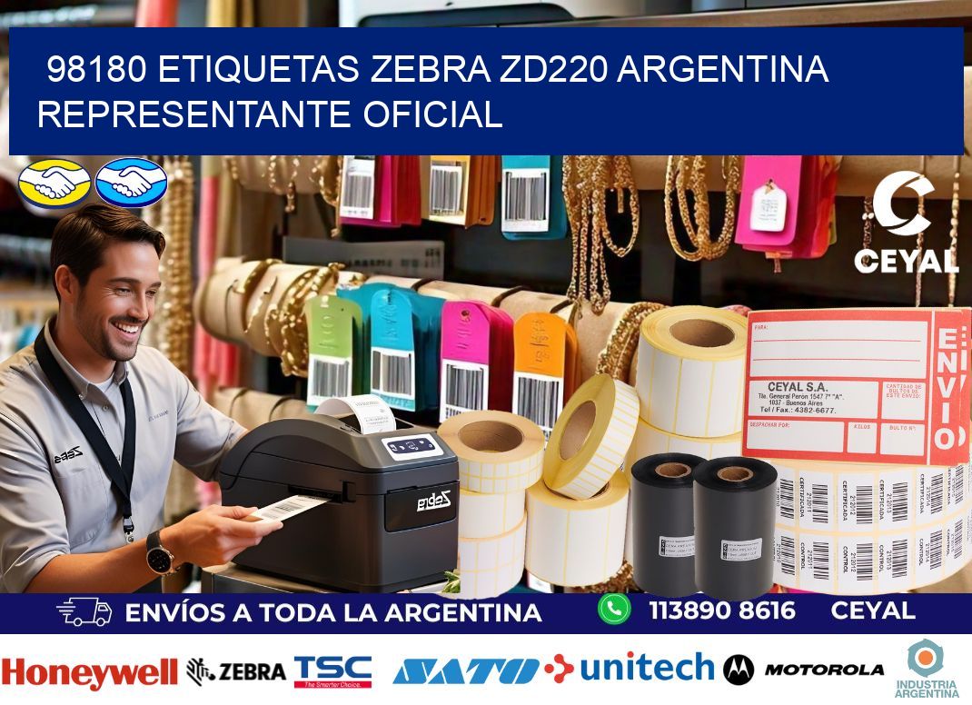 98180 etiquetas zebra zd220 argentina REPRESENTANTE OFICIAL