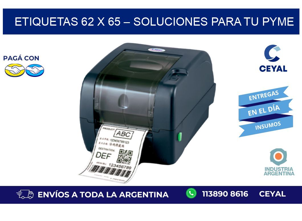 Etiquetas 62 x 65 – Soluciones para tu Pyme