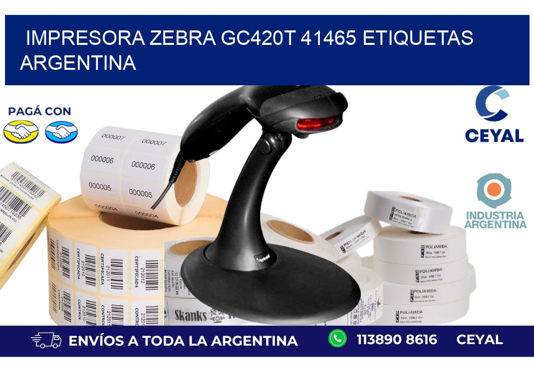 Impresora zebra gc420t 41465 etiquetas argentina