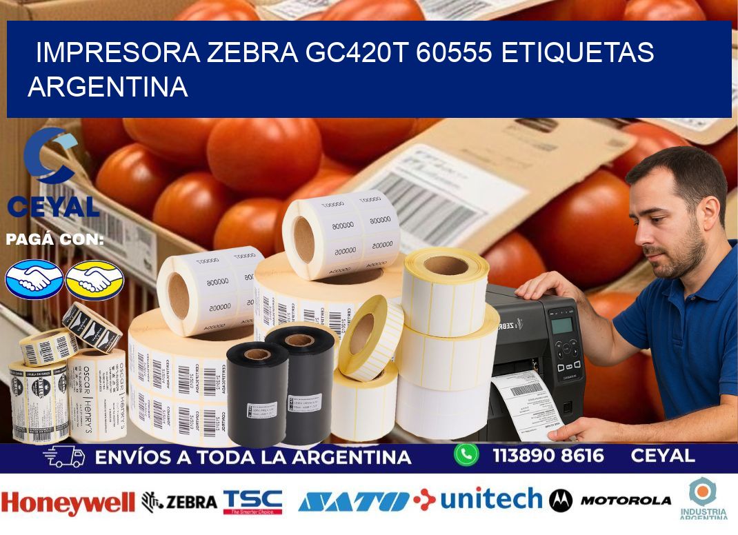 Impresora zebra gc420t 60555 etiquetas argentina
