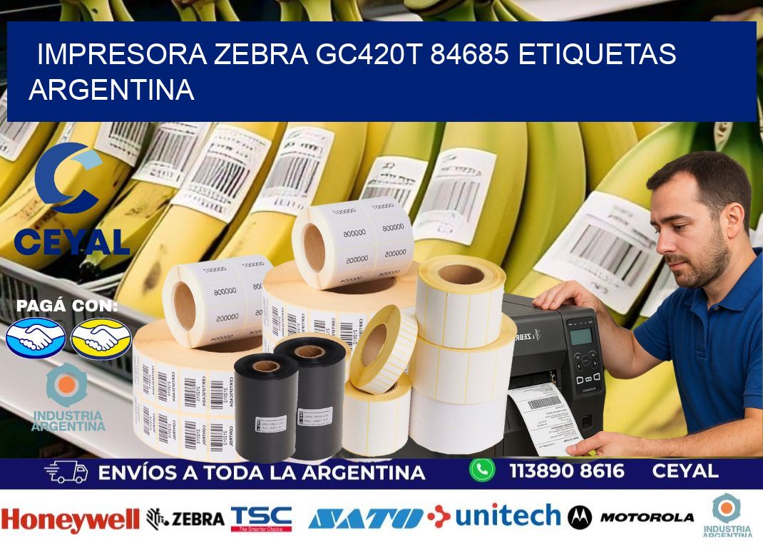 Impresora zebra gc420t 84685 etiquetas argentina