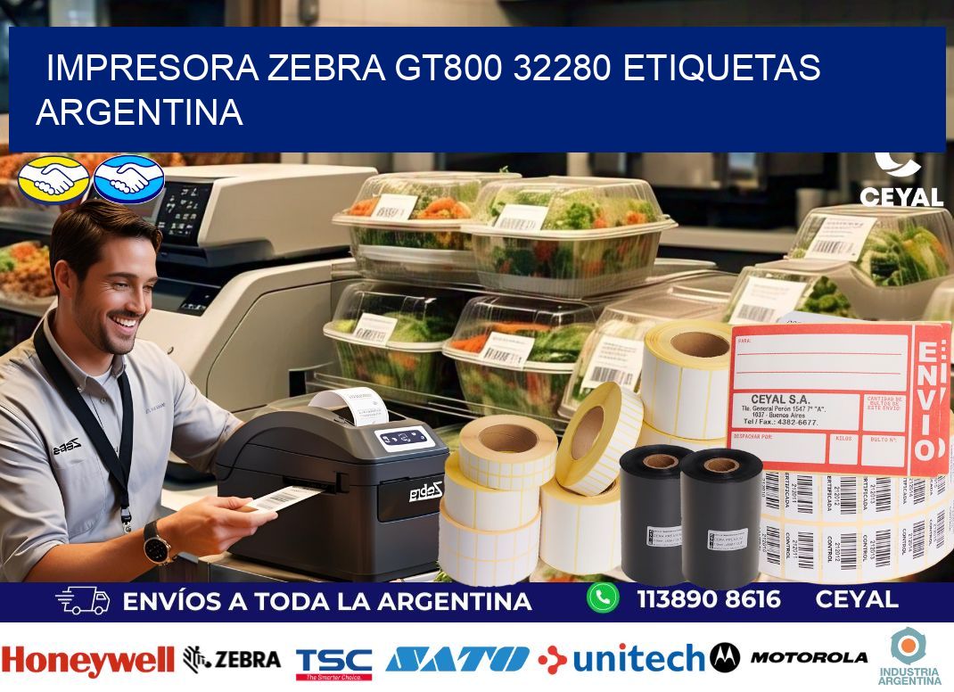 Impresora zebra gt800 32280 etiquetas argentina