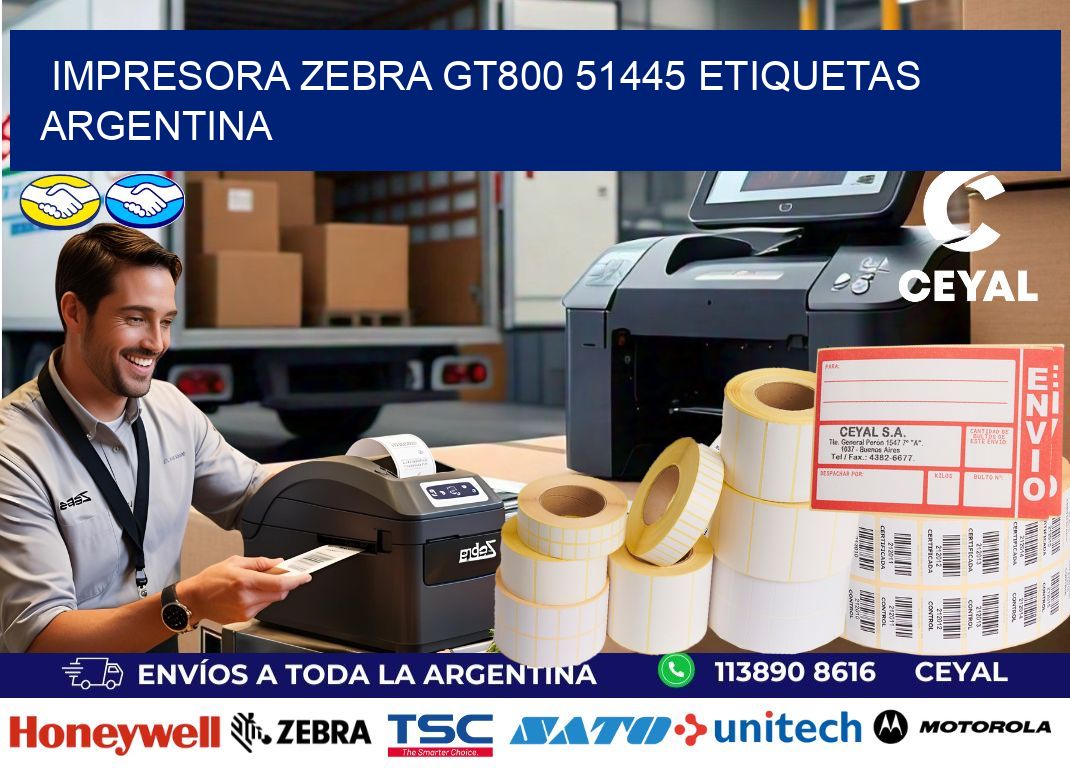 Impresora zebra gt800 51445 etiquetas argentina