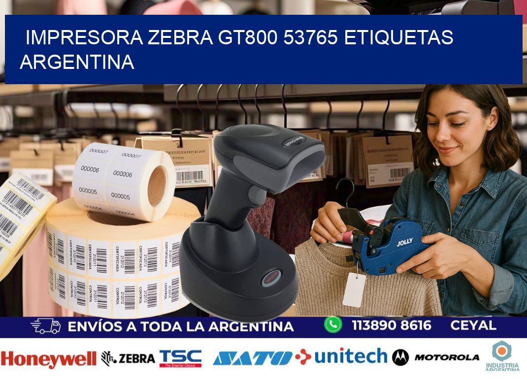 Impresora zebra gt800 53765 etiquetas argentina