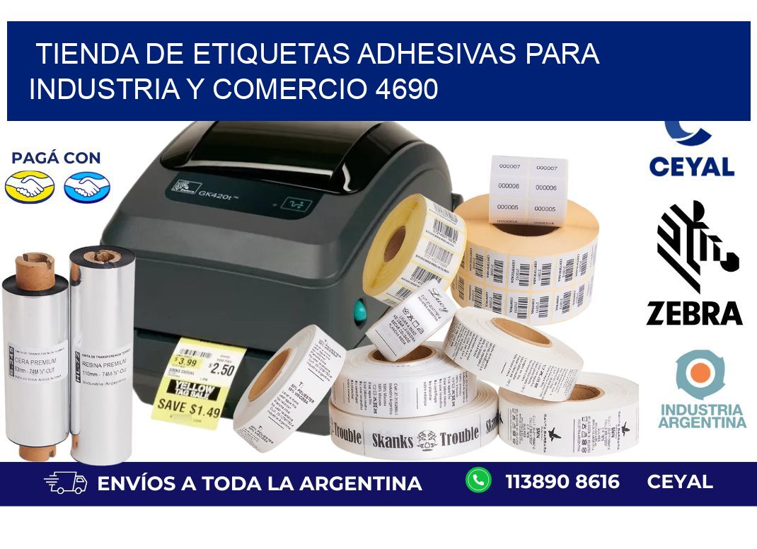 Tienda de Etiquetas Adhesivas para Industria y Comercio 4690