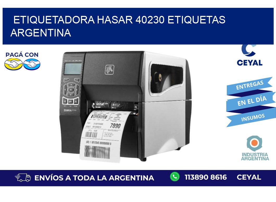 etiquetadora hasar 40230 etiquetas argentina